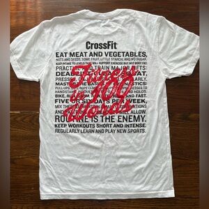 CrossFit White Fitness in 100 Words Tshirt